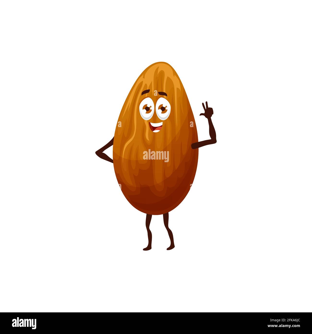 Lustige Bohnen Erdnuss isoliert Getreide oder Samen von lustigen Emoji Emoticon. Vector lustige Kakaobohne, getrocknete und fermentierte Samen mit kindish Gesicht und großen Augen. H Stock Vektor