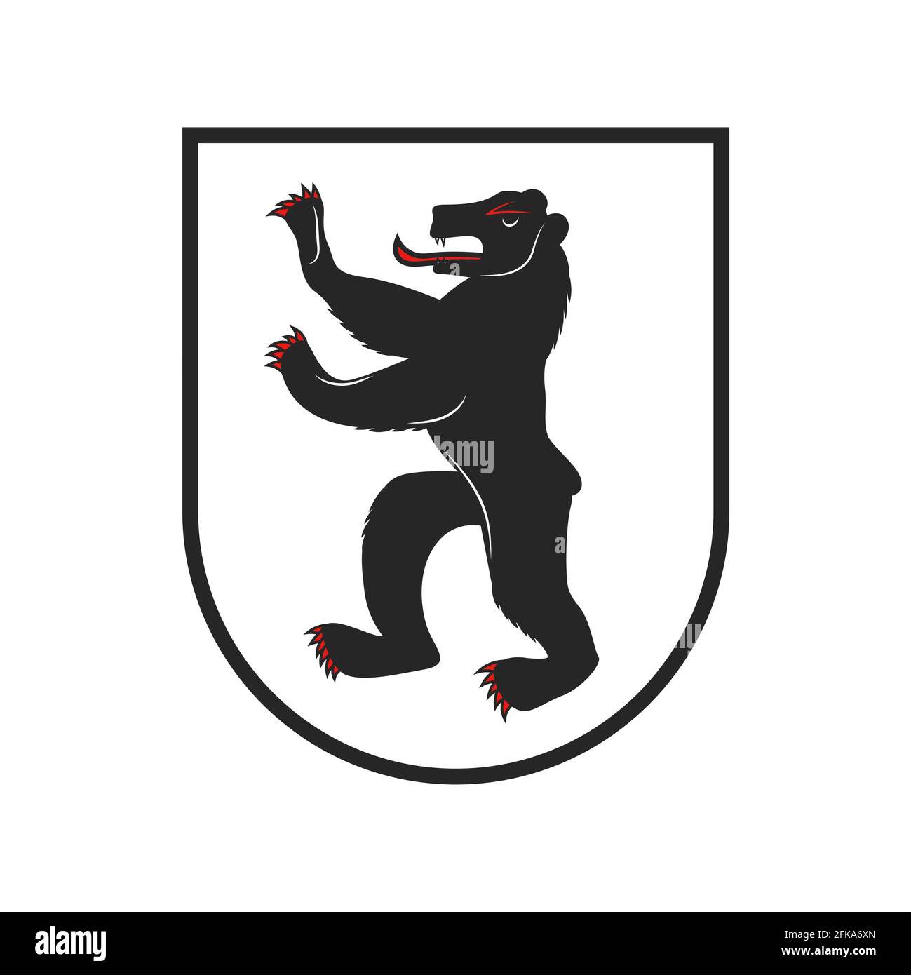 Kanton Schweiz, Schweizer Bund Appenzell Innerrhoden Region Wappen und Wappen, Vektor. Schweizer Kanton Bannerzeichen oder Flagge von Appenzell Stock Vektor