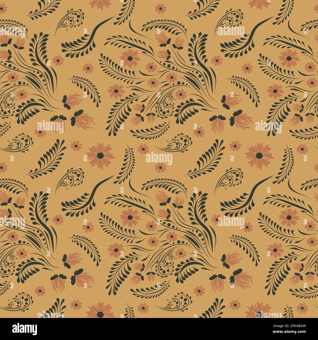 Niedliches Muster in kleiner Blume. Kleine rosa Blüten. Dunkelblauer Hintergrund. Blümchenhintergrund. Die elegante Vorlage für Modedrucke. Stock Vektor