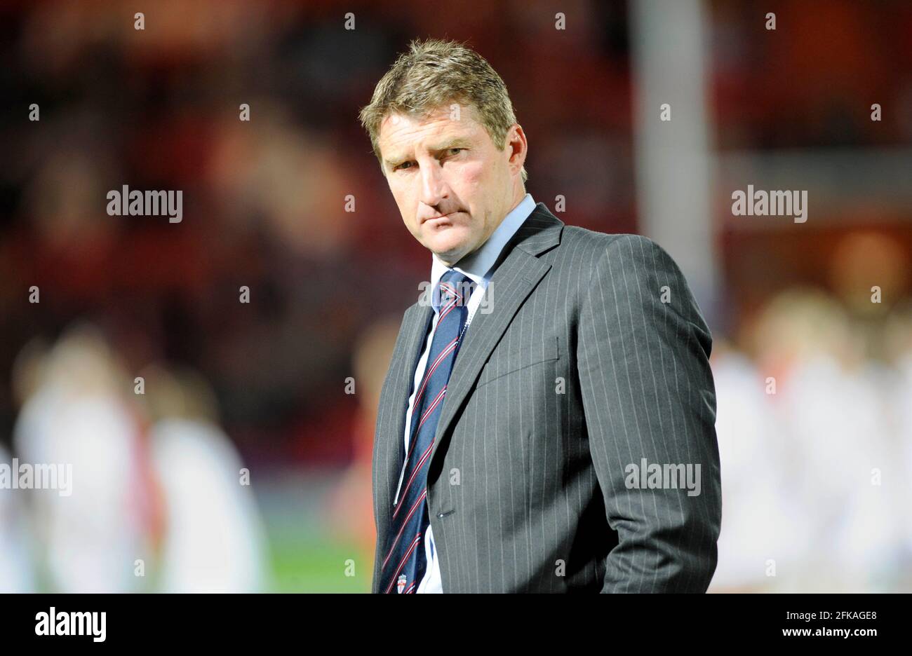 TONY SMITH ENGLAND RUGBY LEAGUE TRAINER BEIM ENGLAND V WALES IN DONCASTER 10/10/2008. BILD DAVID ASHDOWN Stockfoto