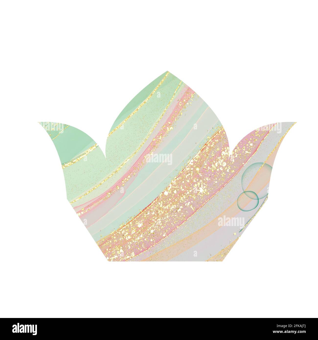 royal Lily Form in flüssigen Kunst Textur Hintergrund Stockfoto