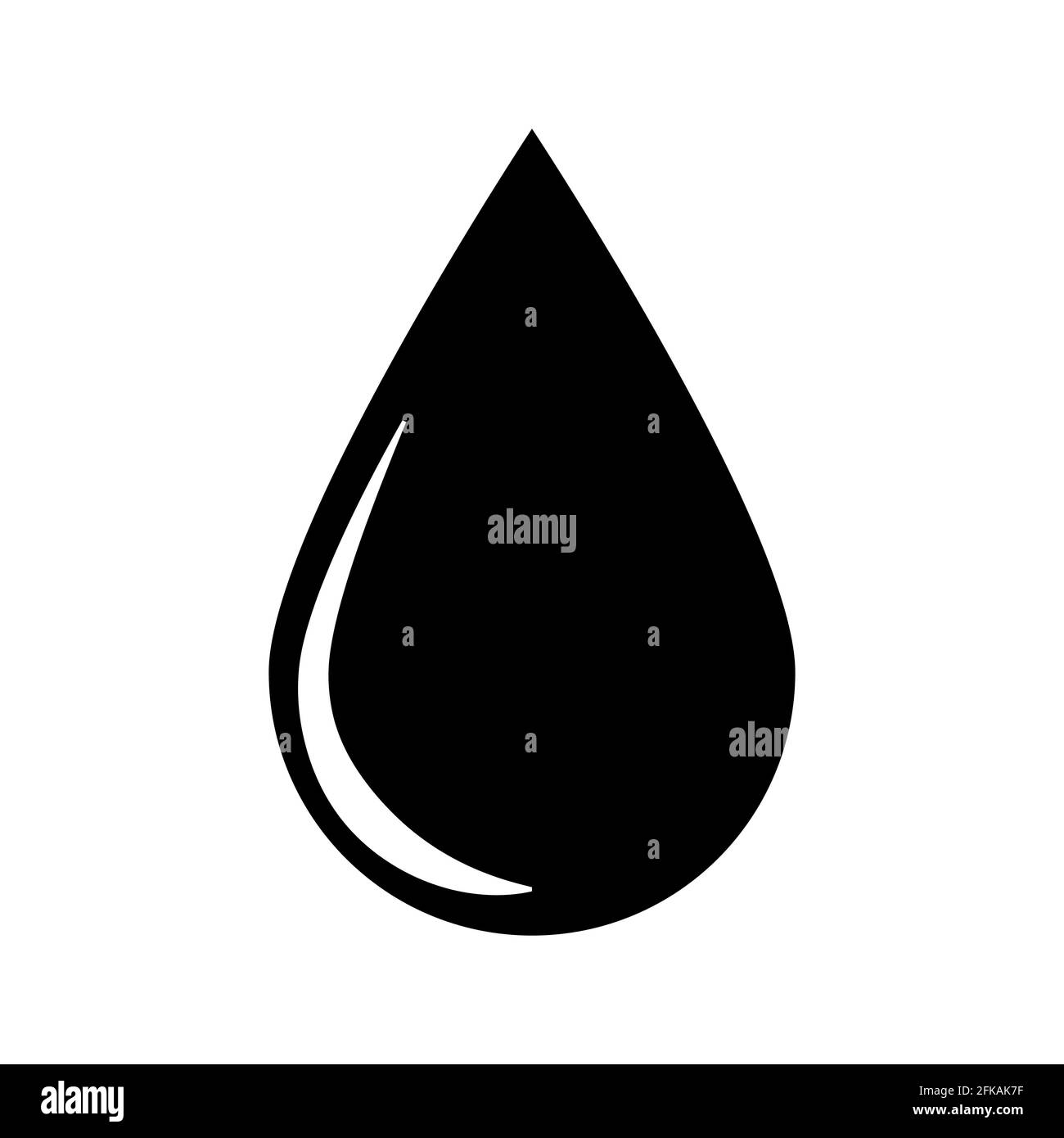 Symbol für schwarzen Wassertropfen des Vektors. Design für Logo, Symbol, Zeichen oder Designelement Stock Vektor