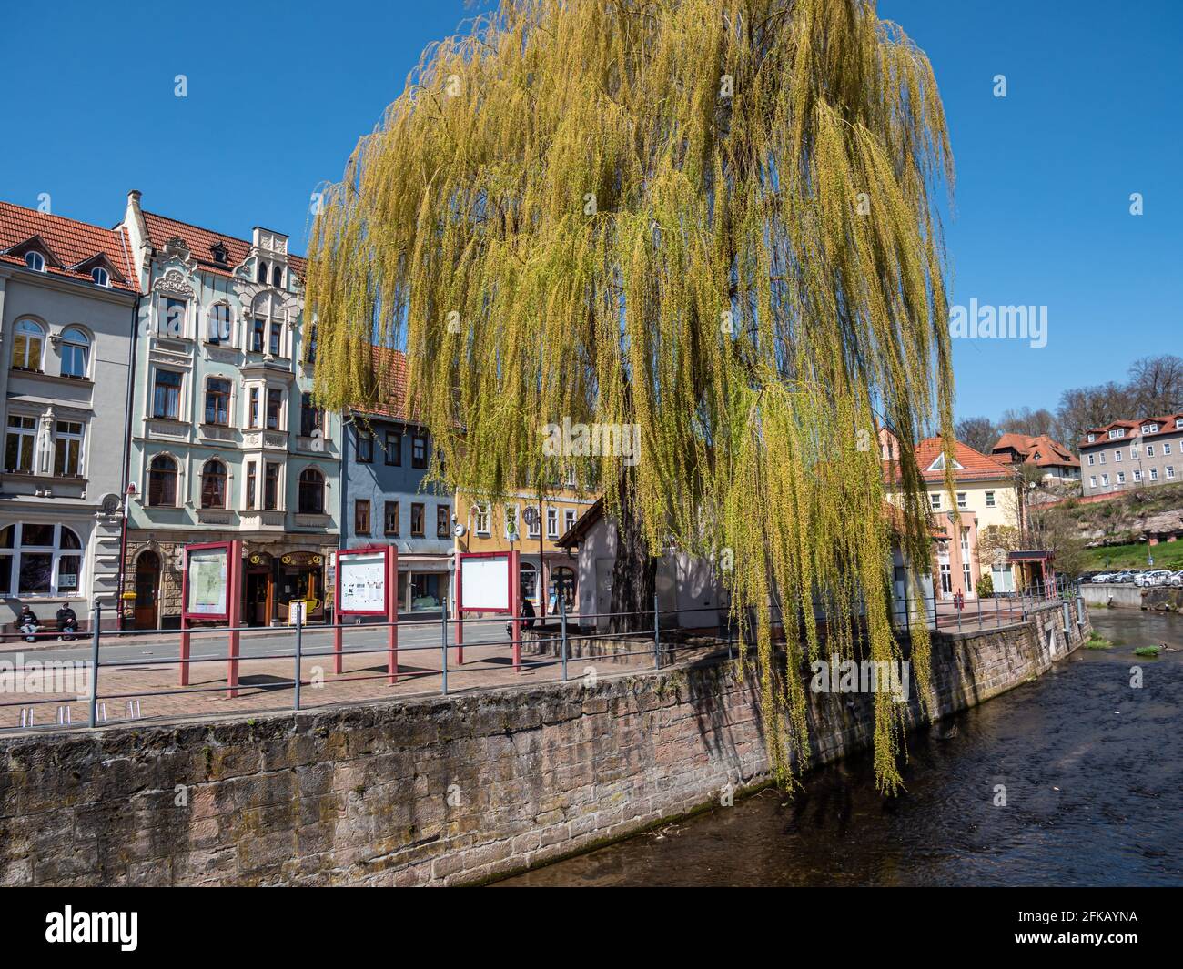 Zentrum von Stadtroda in Thüringen Stockfoto