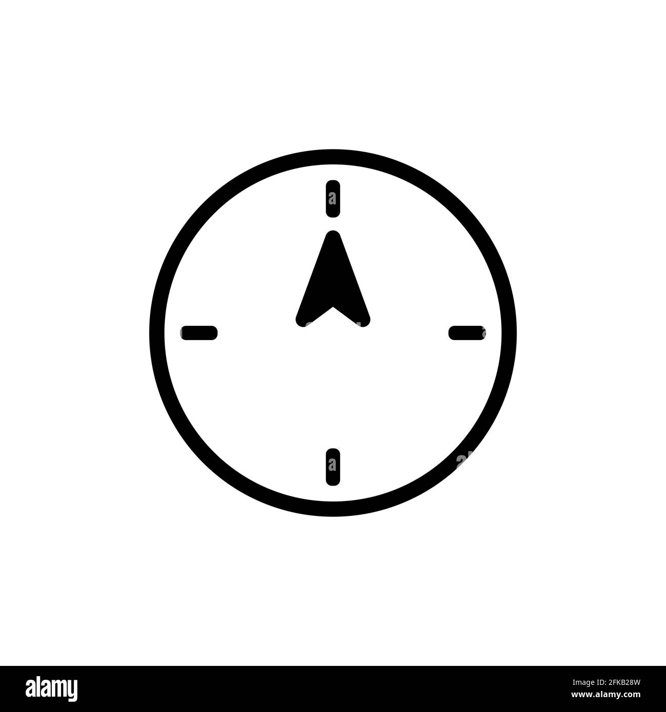 Vektorkompassymbol auf weißem Hintergrund. Stock Vektor