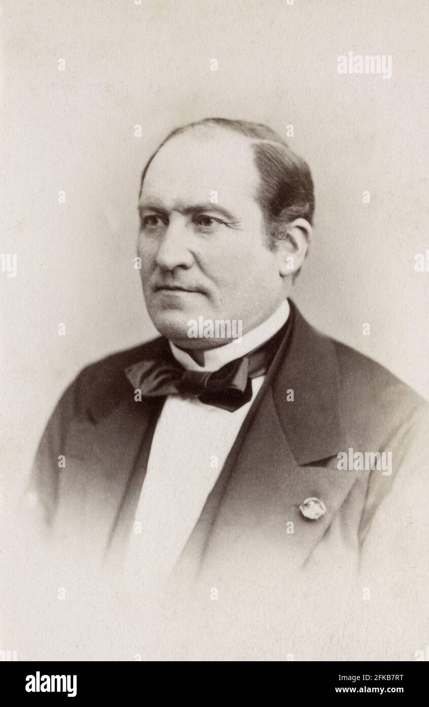 Baron Eugène Haussmann (1809-1891) Präfekt der seine von 1853 bis 1870 Foto von Ch. Reutlinger Kabinettkartenformat Paris, Fondation Napoléon Stockfoto