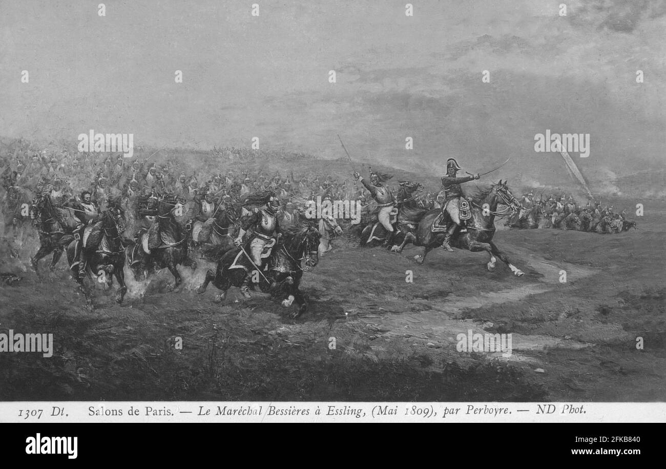Marschall Bessières in der Schlacht von Essling. 22. Mai 1809 Paris, Fondation Napoléon Stockfoto