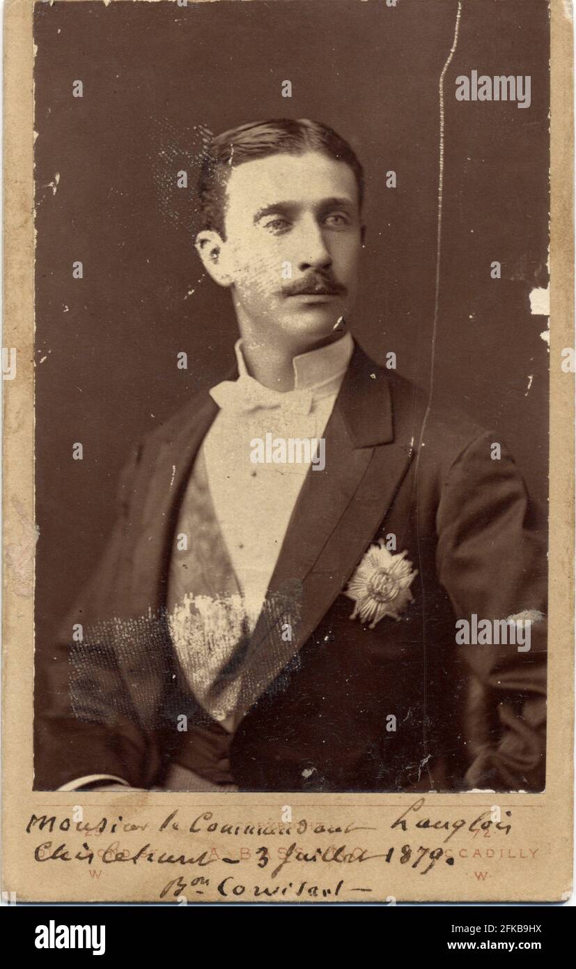 Louis Napoleon Eugène Jean Joseph Bonaparte (1856-1879). Sohn Napoleons III. Und Eugénie de Montijo, Gräfin von Teba (Kaiserin der Franzosen). Juli 1879. Paris, Fondation Napoléon Stockfoto