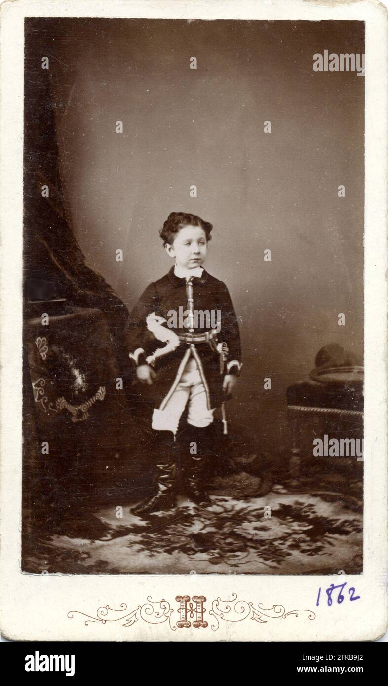 Louis Napoleon Eugène Jean Joseph Bonaparte (1856-1879). Sohn Napoleons III. Und Eugénie de Montijo, Gräfin von Teba (Kaiserin der Franzosen). 1862. Paris, Fondation Napoléon Stockfoto
