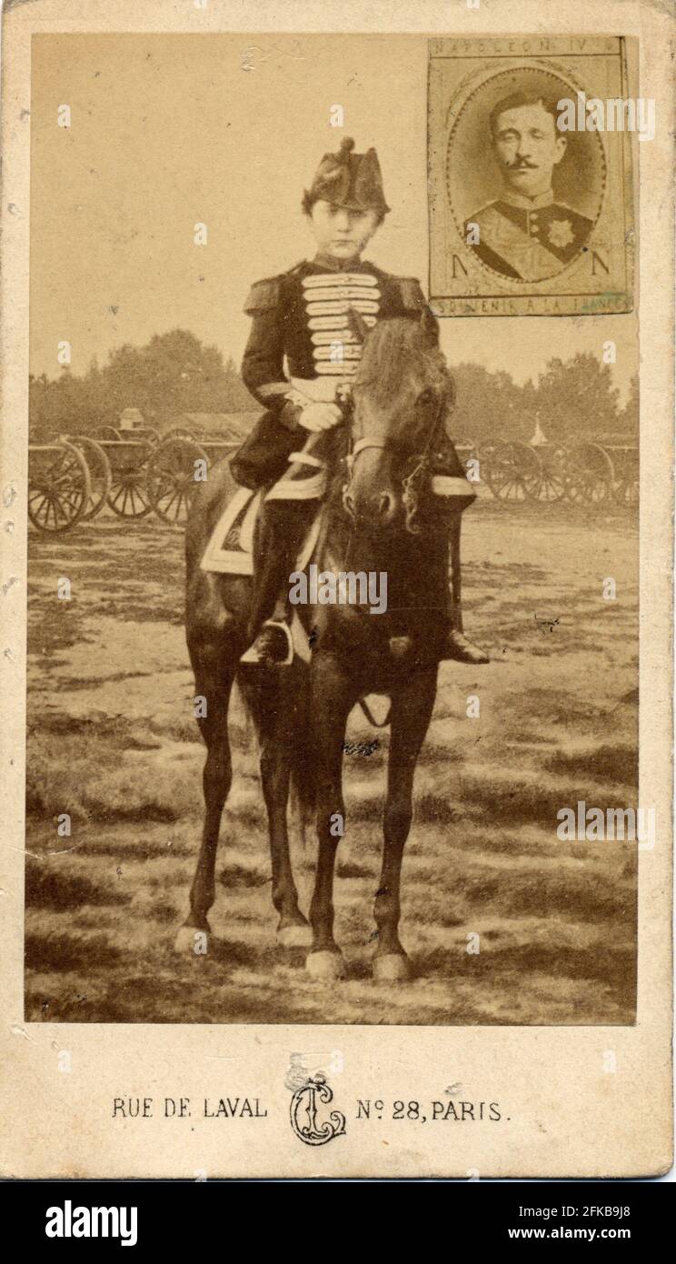 Louis Napoleon Eugène Jean Joseph Bonaparte (1856-1879). Sohn Napoleons III. Und Eugénie de Montijo, Gräfin von Teba (Kaiserin der Franzosen). Paris, Fondation Napoléon Stockfoto