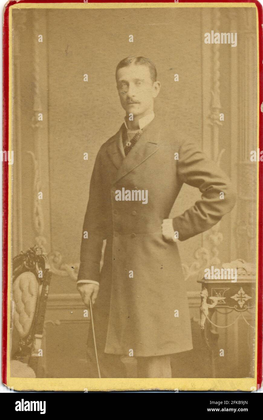 Louis Napoleon Eugène Jean Joseph Bonaparte (1856-1879). Sohn Napoleons III. Und Eugénie de Montijo, Gräfin von Teba (Kaiserin der Franzosen). Foto von Gösta Florman. 16 Juillet 1873. Paris, Fondation Napoléon Stockfoto