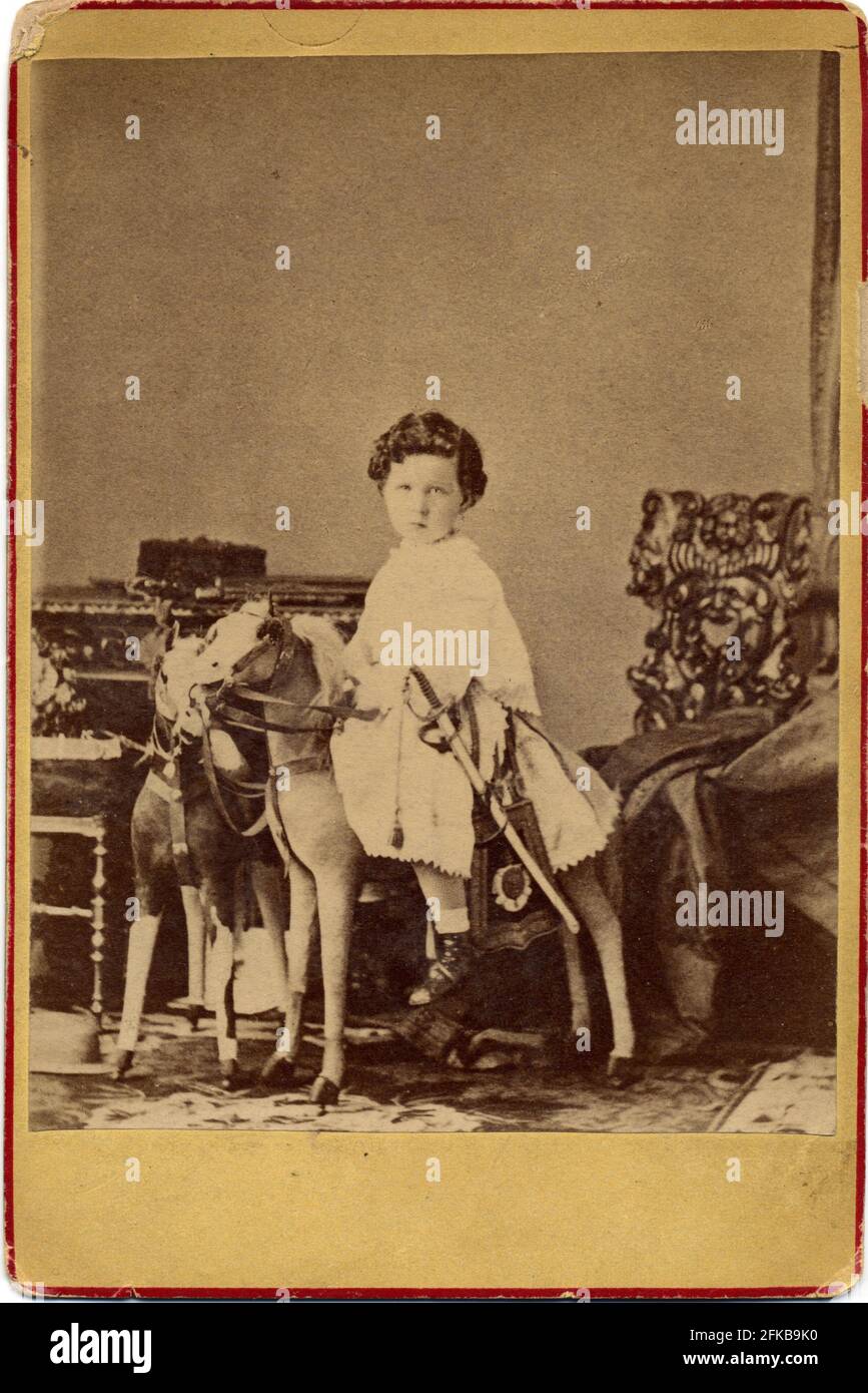 Louis Napoleon Eugène Jean Joseph Bonaparte (1856-1879). Sohn Napoleons III. Und Eugénie de Montijo, Gräfin von Teba (Kaiserin der Franzosen). Foto von Gösta Florman. 1861. Paris, Fondation Napoléon Stockfoto