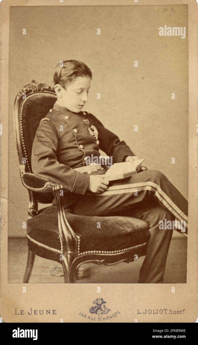 Louis Napoleon Eugène Jean Joseph Bonaparte (1856-1879). Sohn Napoleons III. Und Eugénie de Montijo, Gräfin von Teba (Kaiserin der Franzosen). Paris, Fondation Napoléon Stockfoto