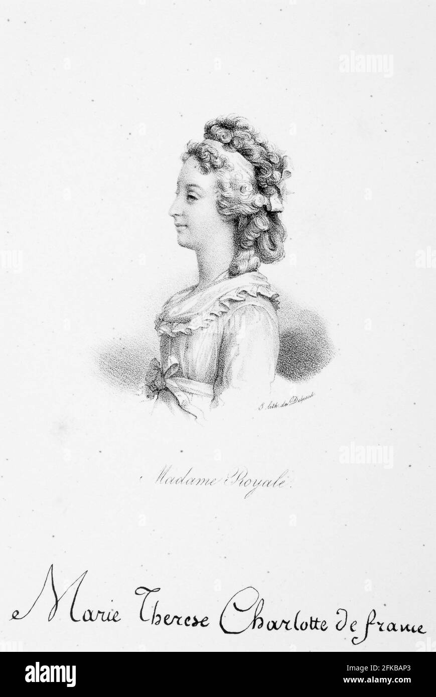 Porträt von MarieThérèse Charlotte de France (17781851), Tochter von