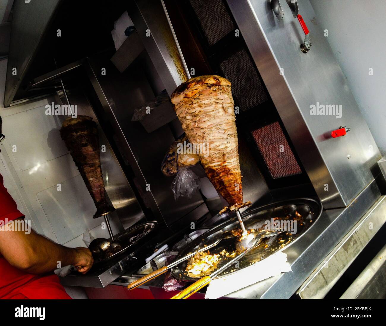 Döner/Shawarma-Stall in Karachi Pakistan. Stockfoto