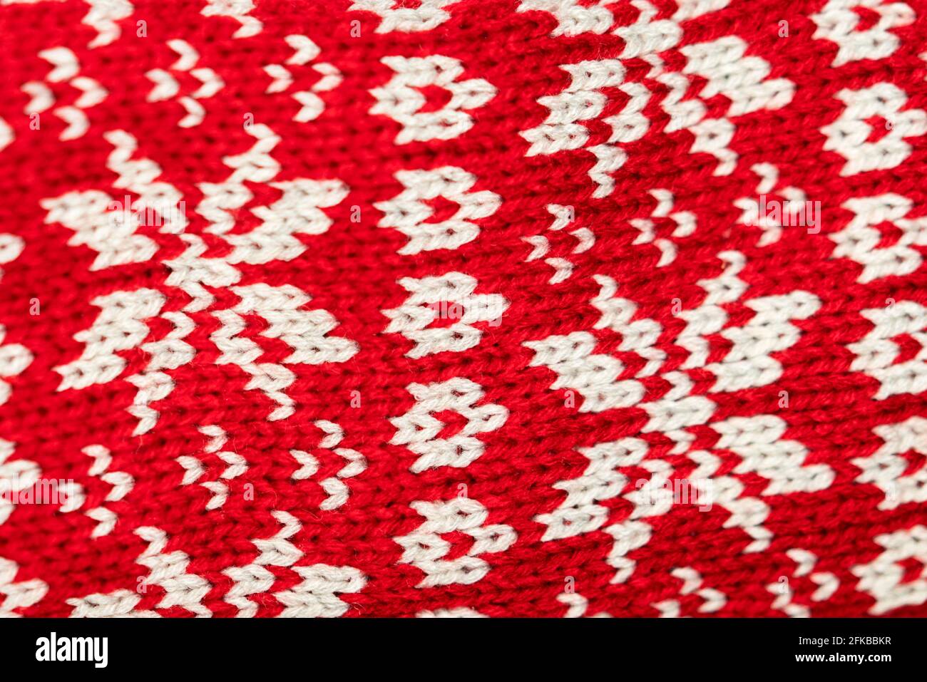 Rot und Weiß gefärbte Weihnachts-Stil Textur, Muster Stockfoto