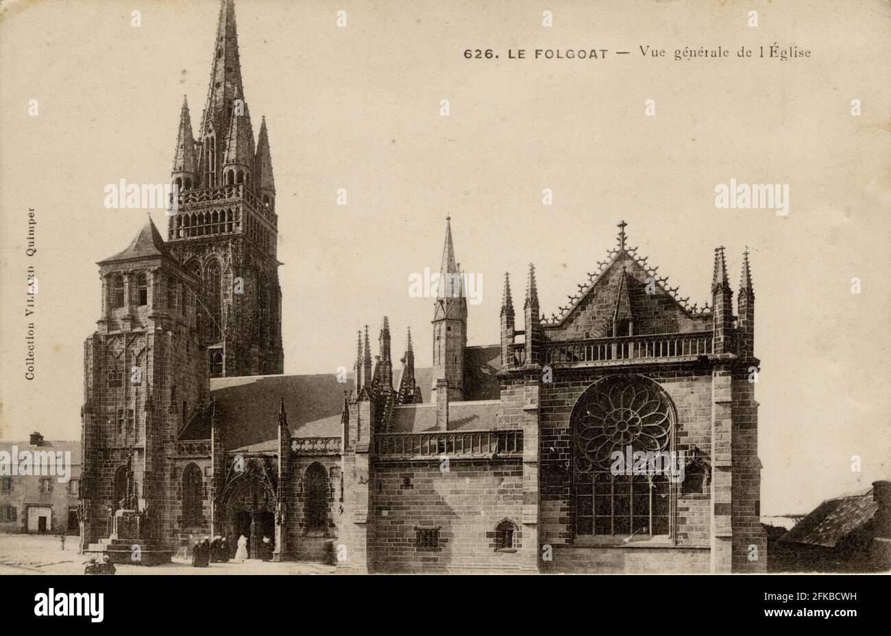 FOLGOET. Französische Abteilung: 29 - Finistère. Region: Bretagne. Postkarte Ende des 19. Jahrhunderts - Anfang des 20. Jahrhunderts Stockfoto