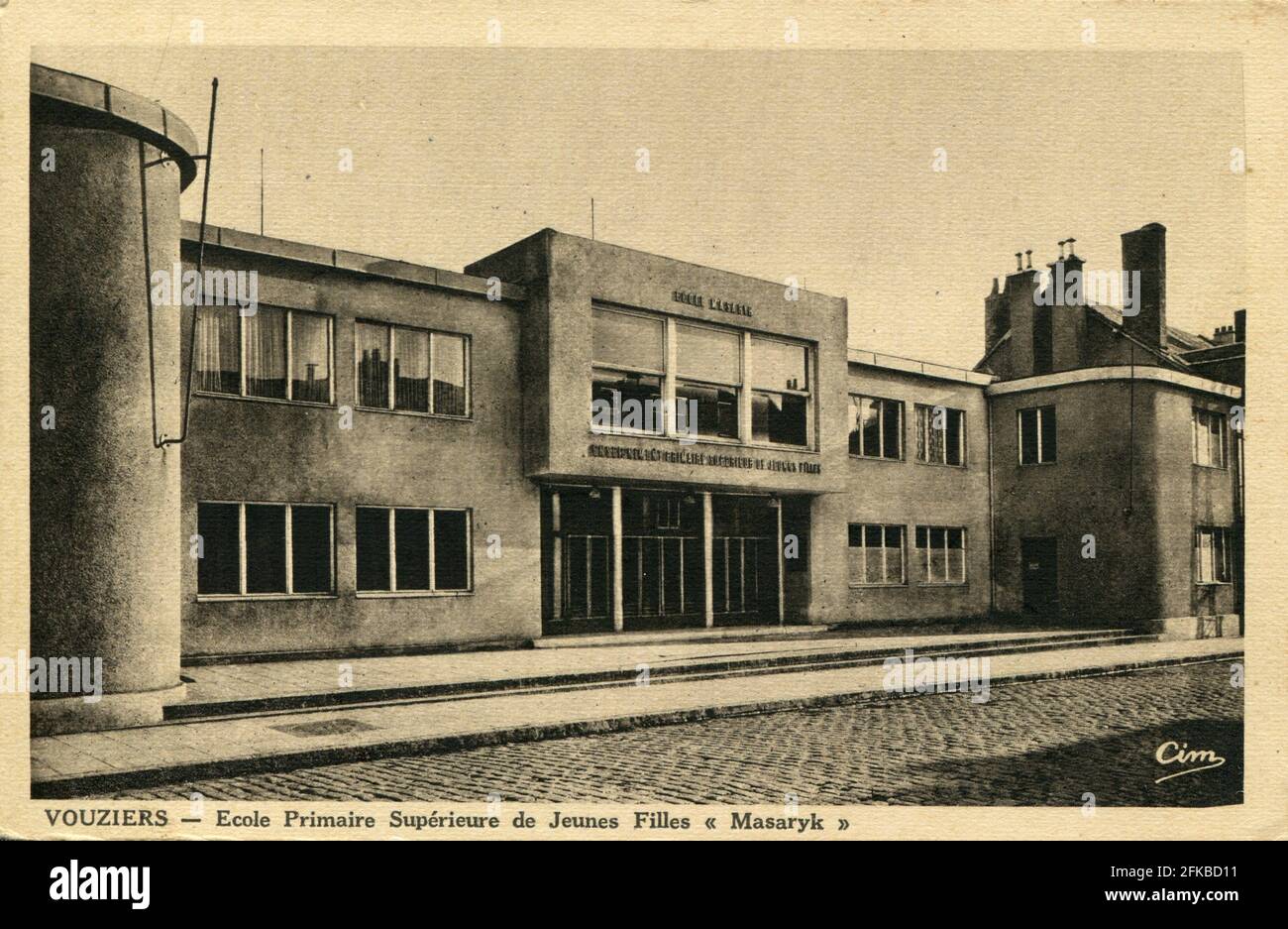 Vouziers. Land: Frankreich. Abteilung: 08 - Ardennen. Region: Grand Est (ehemals Champagne-Ardenne). Alte Postkarte, 20. Jahrhundert. Stockfoto