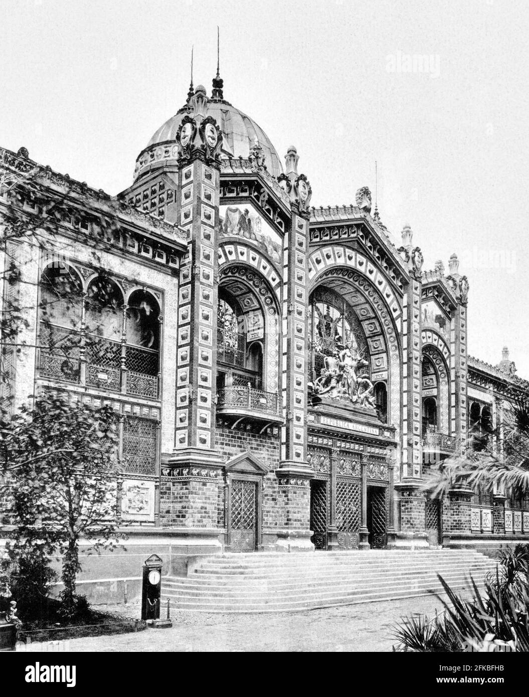 Ausstellung Universelle, Paris,1889 : der Palast Argentiniens am Mars. Stockfoto