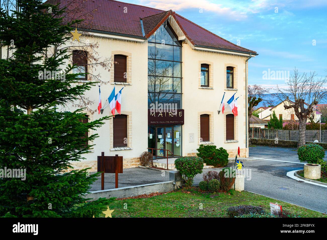 Verwaltungsgebäude einer Gemeinde in Frankreich Stockfoto