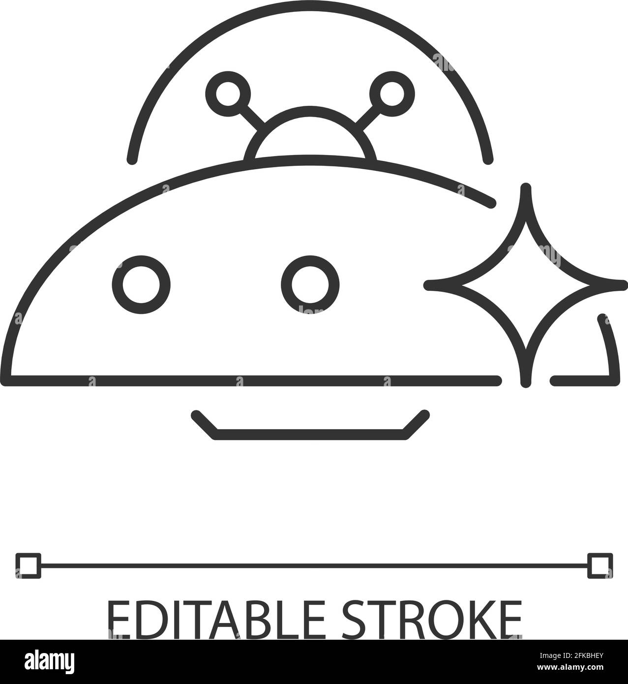 Lineares UFO-Symbol Stock Vektor