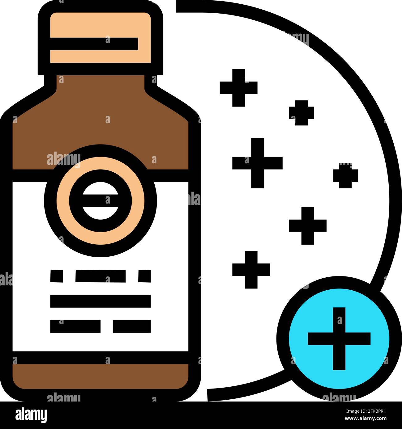 Abbildung des Symbols für die Hautregeneration von Arzneimitteln Stock Vektor