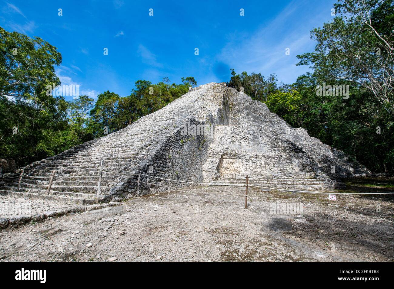 Die archäologische Maya-Stätte Coba, Quintana Roo, Mexiko, Nordamerika Stockfoto