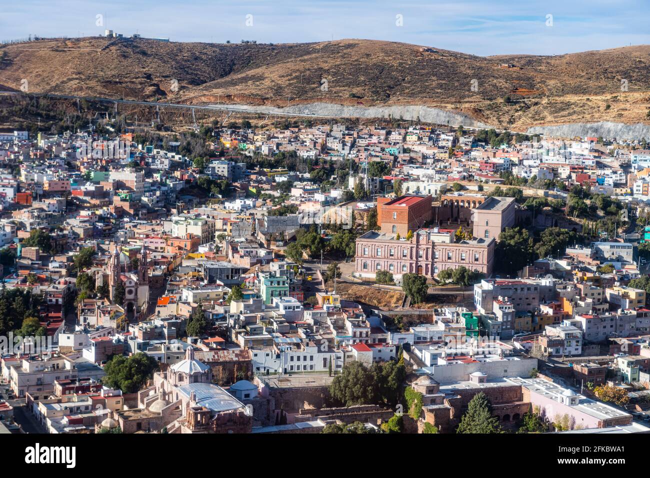 Blick über das UNESCO-Weltkulturerbe Zacatecas, Mexiko, Nordamerika Stockfoto