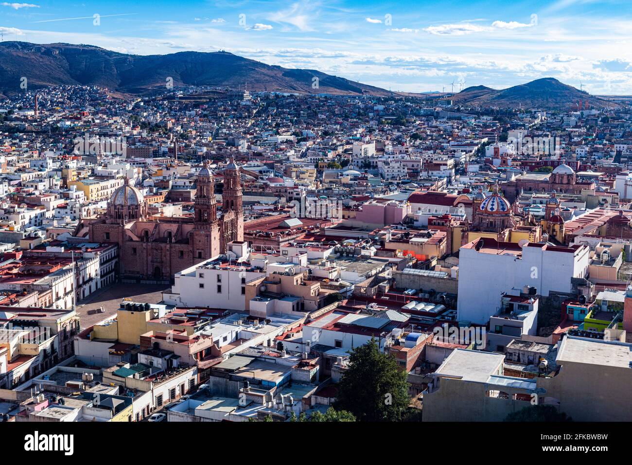 Blick über das UNESCO-Weltkulturerbe Zacatecas, Mexiko, Nordamerika Stockfoto