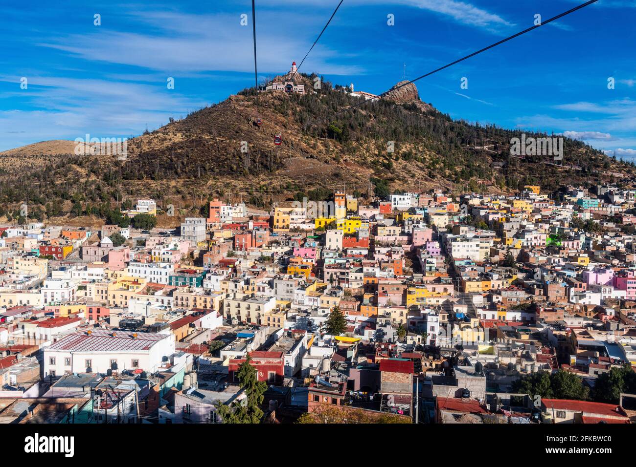 Blick über das UNESCO-Weltkulturerbe Zacatecas, Mexiko, Nordamerika Stockfoto