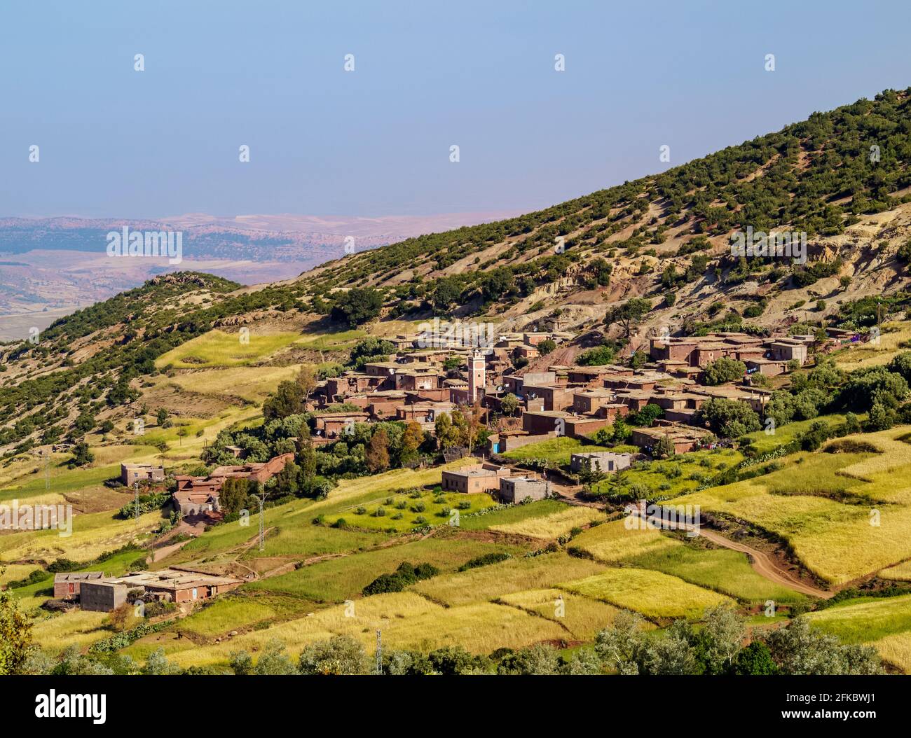Tizi Ait Barka Village im Atlasgebirge, Region Marrakesch-Safi, Marokko, Nordafrika, Afrika Stockfoto