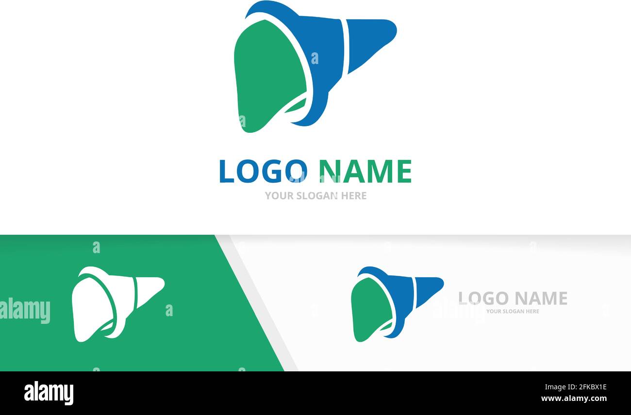 Vector Liver-Logo-Kombination. Healthcare Medical Center, Chirurgie Logo-Design-Vorlage. Stock Vektor