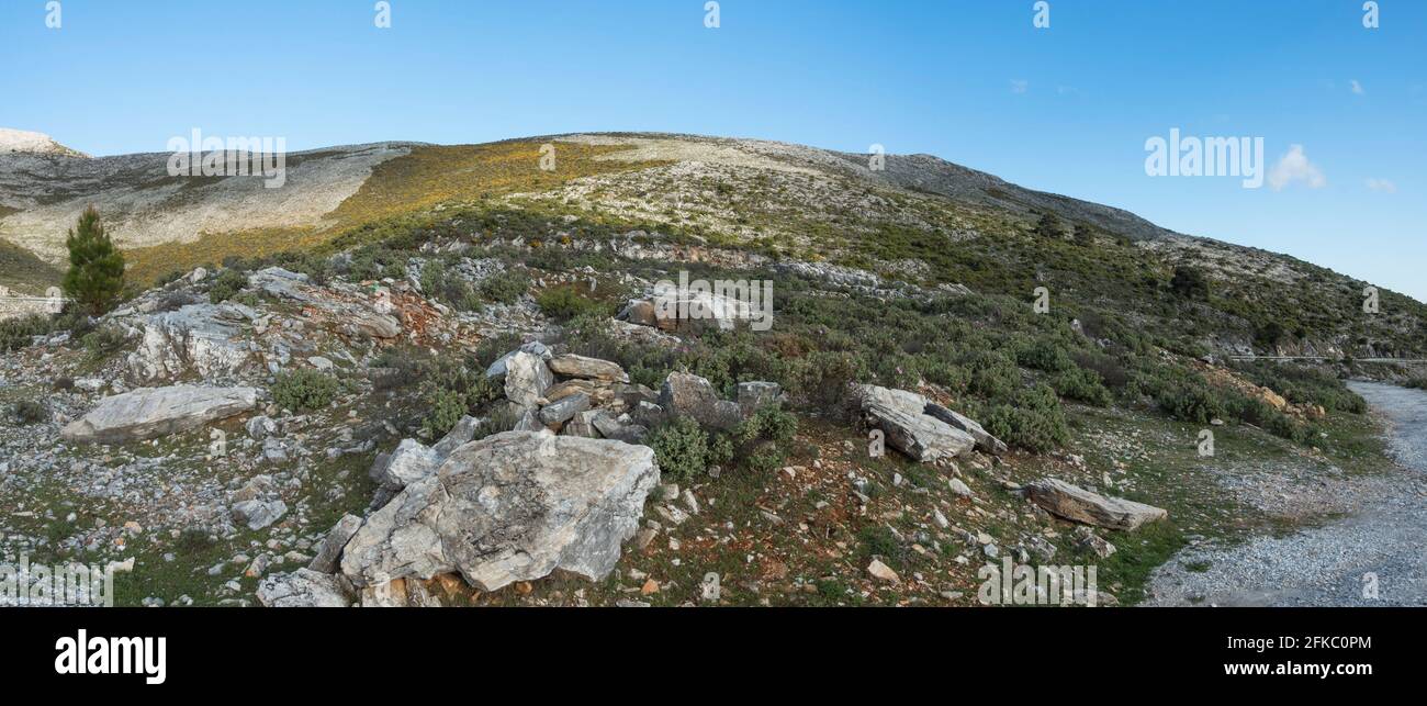 Sierrania de Ronda, Hochkalkgebirge, Andalusien, Malaga, Südspanien. Stockfoto