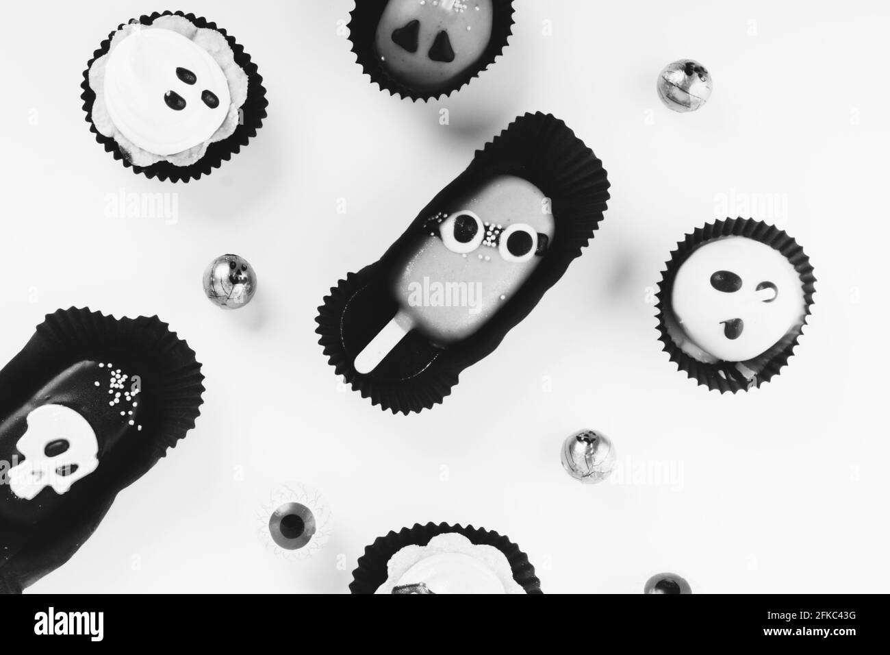 Set aus Halloween Süßigkeiten, Süßigkeiten und Eiscreme Stockfoto