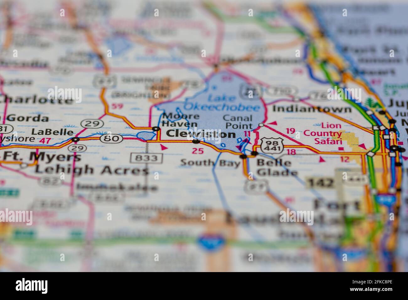 Clewiston florida auf einer karte Fotos und Bildmaterial in hoher