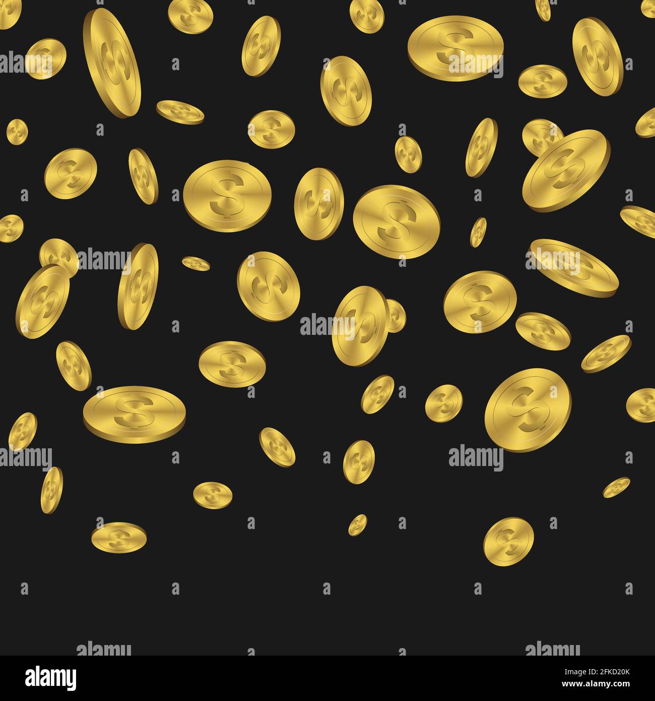 3d realistische Goldmünzen Explosion auf transparentem Hintergrund Vorlage für Ihr Design Stock Vektor