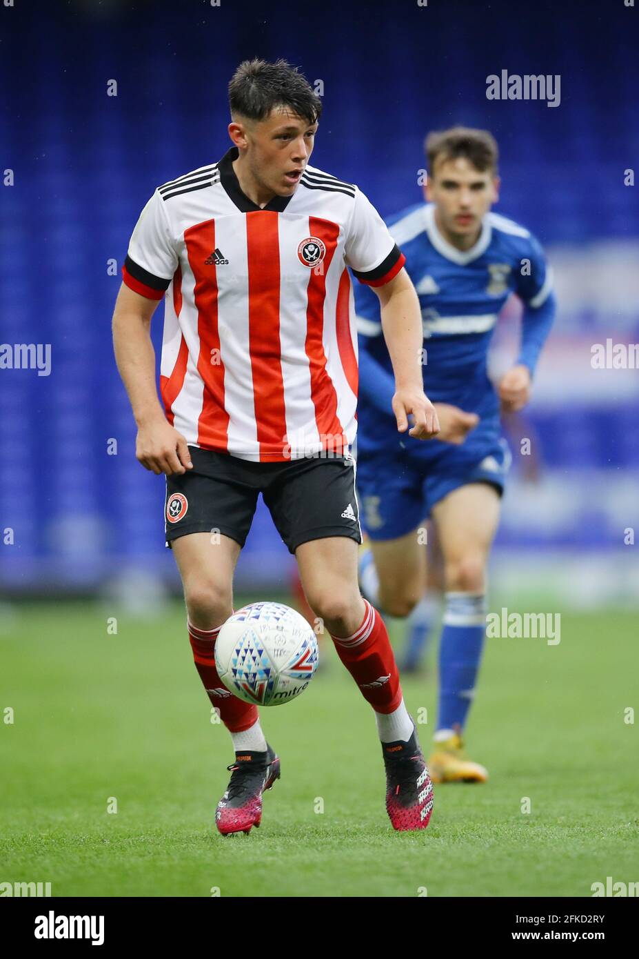 Ipswich, England, 30. April 2021. Frankie Maguire von Sheffield Utd während des Spiels des englischen FA Youth Cup in der Portman Road, Ipswich. Bildnachweis sollte lauten: David Klein / Sportimage Kredit: Sportimage/Alamy Live News Stockfoto