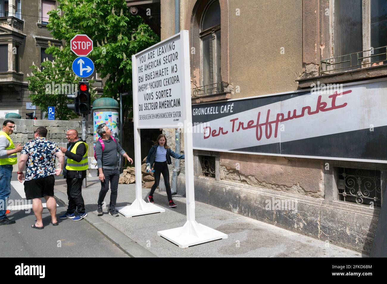 Fernsehserie über Dreharbeiten im Kalten Krieg in Zagreb, Kroatien. Stockfoto