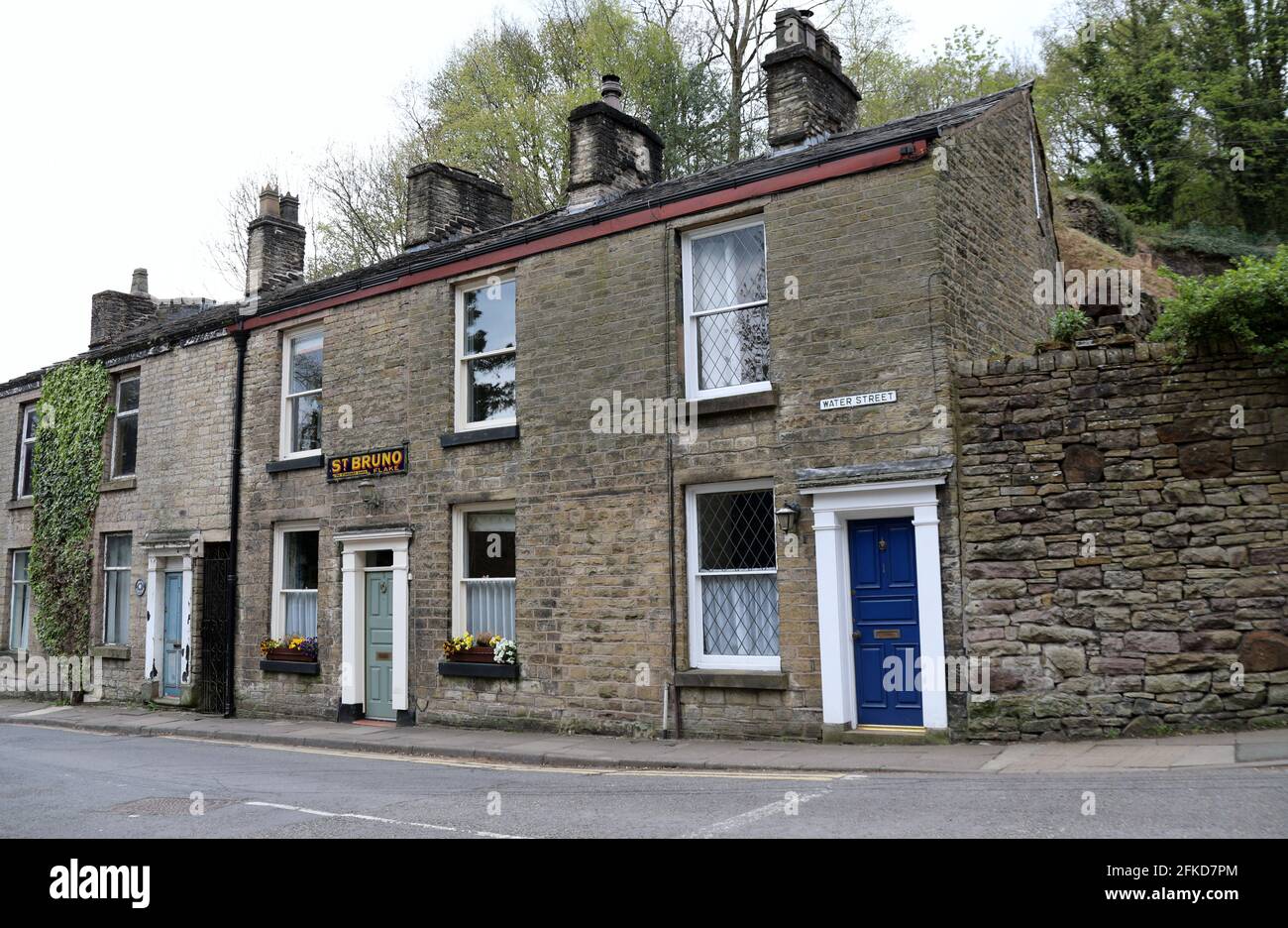 Water Street in Bollington in East Ches hire Stockfoto
