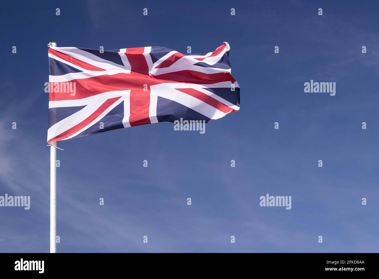 Flagge von United Kingdon Union Jack Stockfoto
