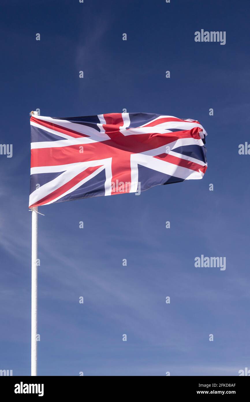 Flagge von United Kingdon Union Jack Stockfoto