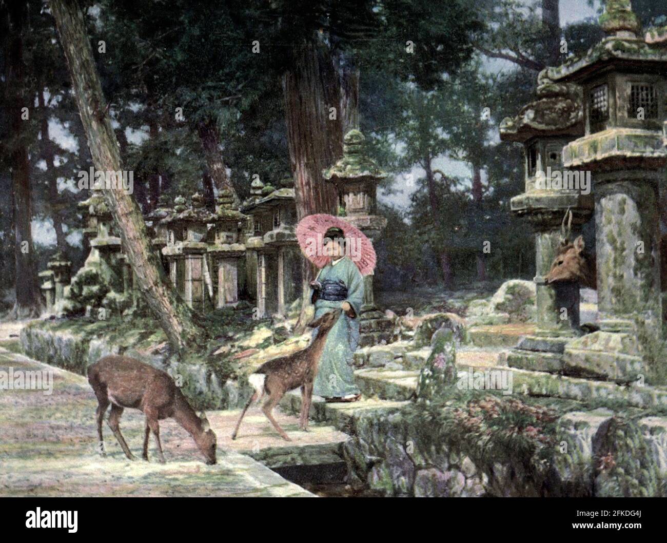 Nara, das Herz des alten Japans, um 1900 Stockfoto