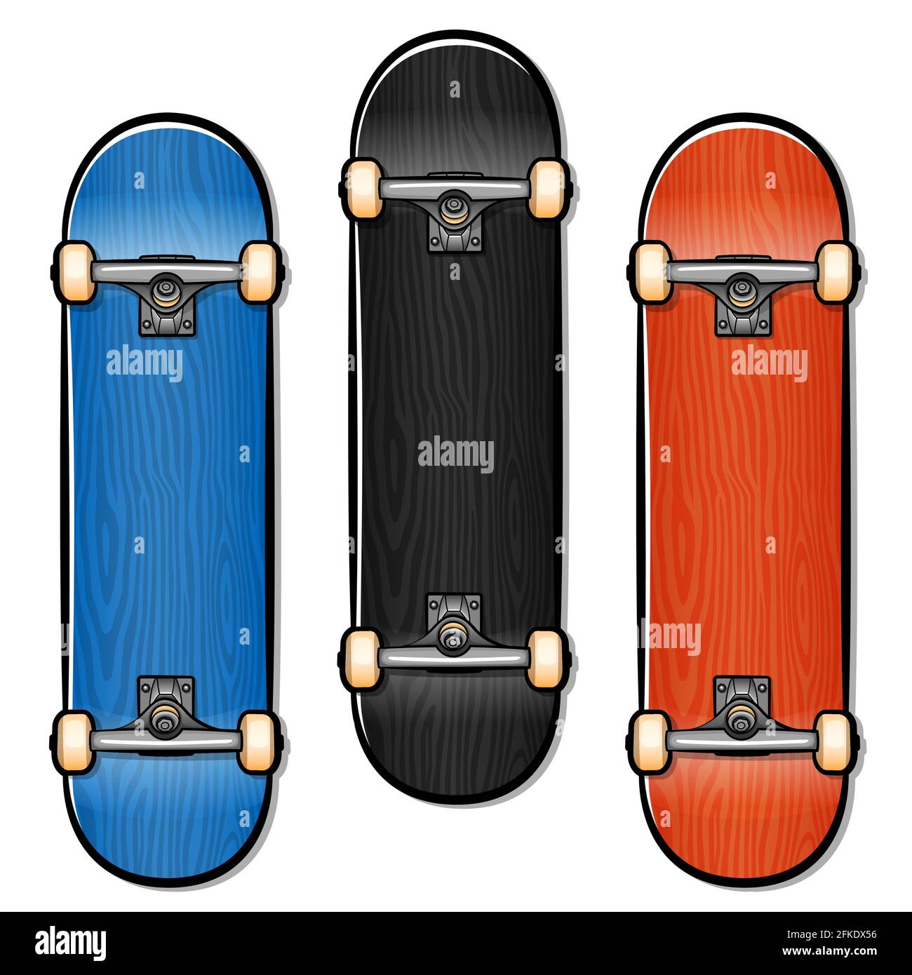 Vektor-Illustration von Skateboard Cartoon isoliertes Design Stock Vektor