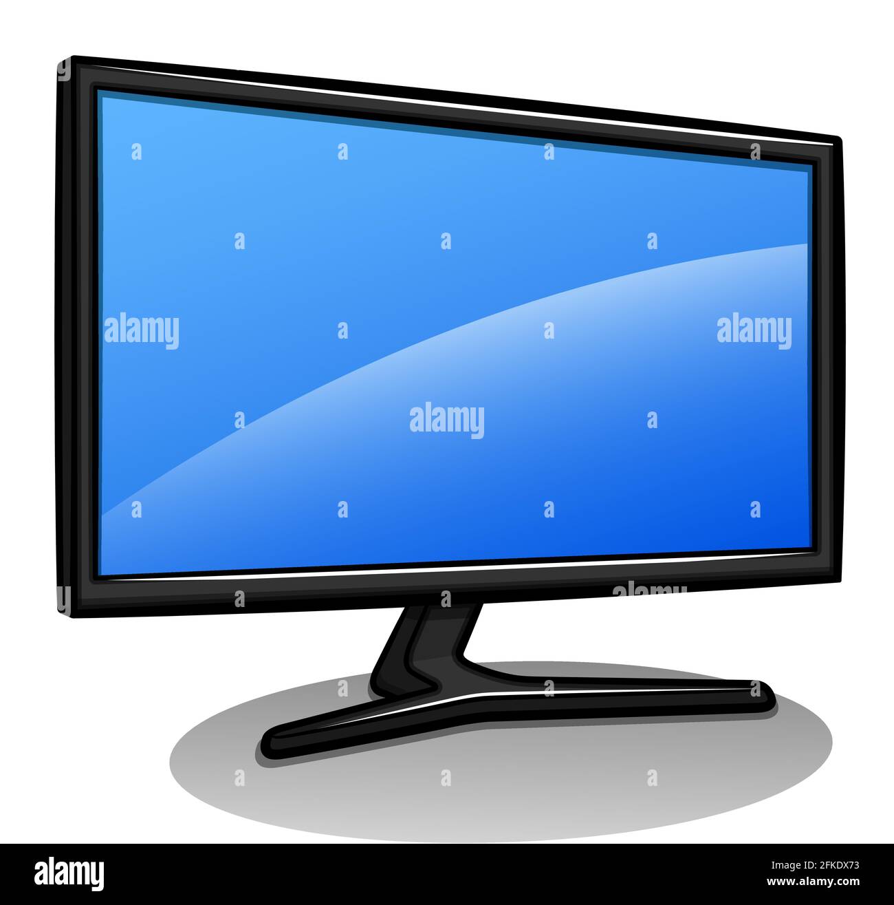 Vektor-Illustration von Computer-Monitor Cartoon isoliert Stock Vektor