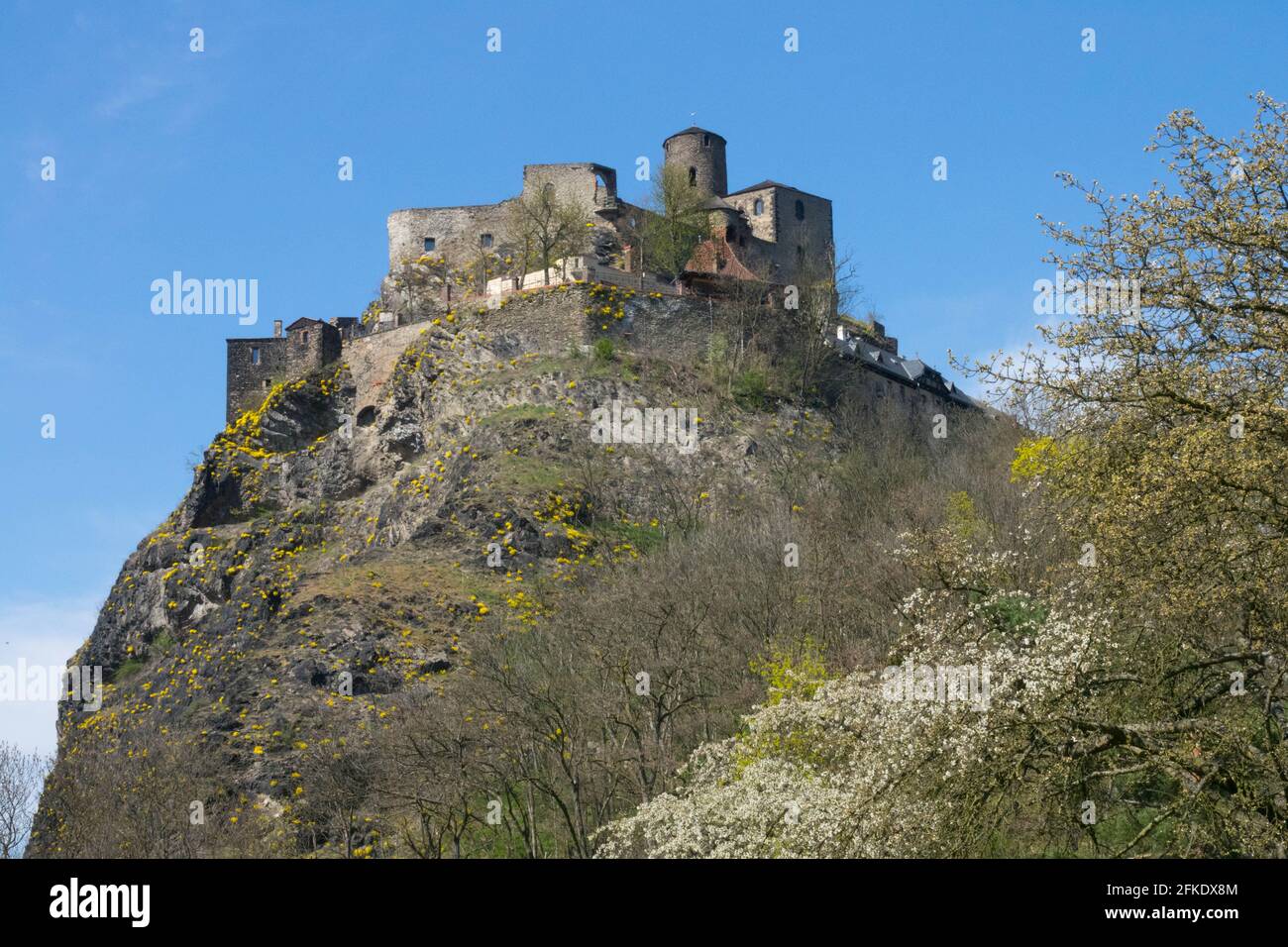 Burg Strekov Böhmen Usti nad labem Tschechische Republik Stockfoto