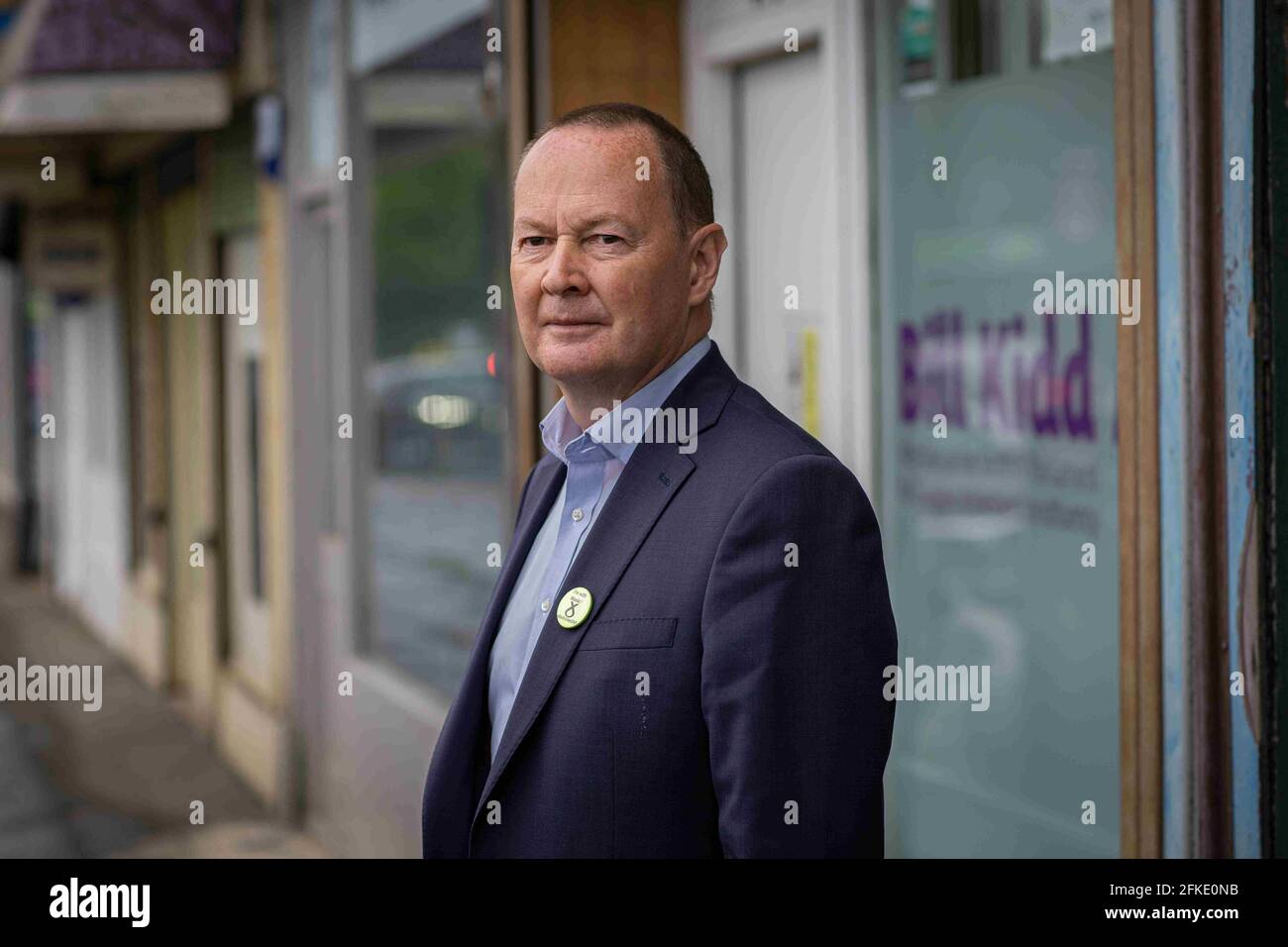 Bill Kidd ist ein Kandidat der Scottish National Party SNP , Glasgow, Schottland Stockfoto