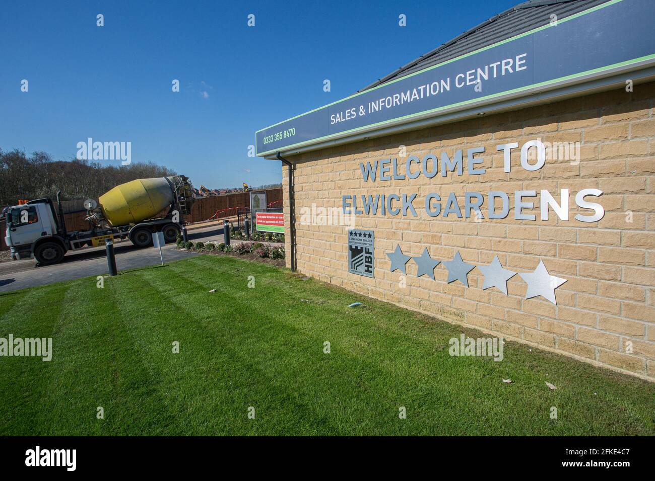 Neubau von Häusern in Elwick Gardens Entwicklung in Hartlepool, County Durham, Großbritannien Stockfoto