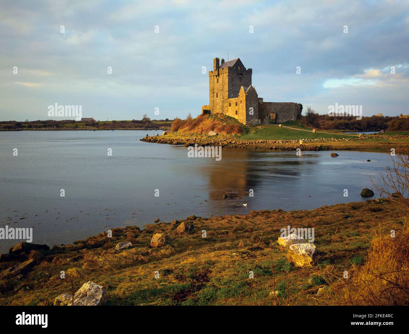 Dunguaire Castle in Kinvara, County Galway, Republik Irland. Irland. Diese Art von Struktur wird als Turmhaus bezeichnet. Turmhäuser wurden für bot entwickelt Stockfoto