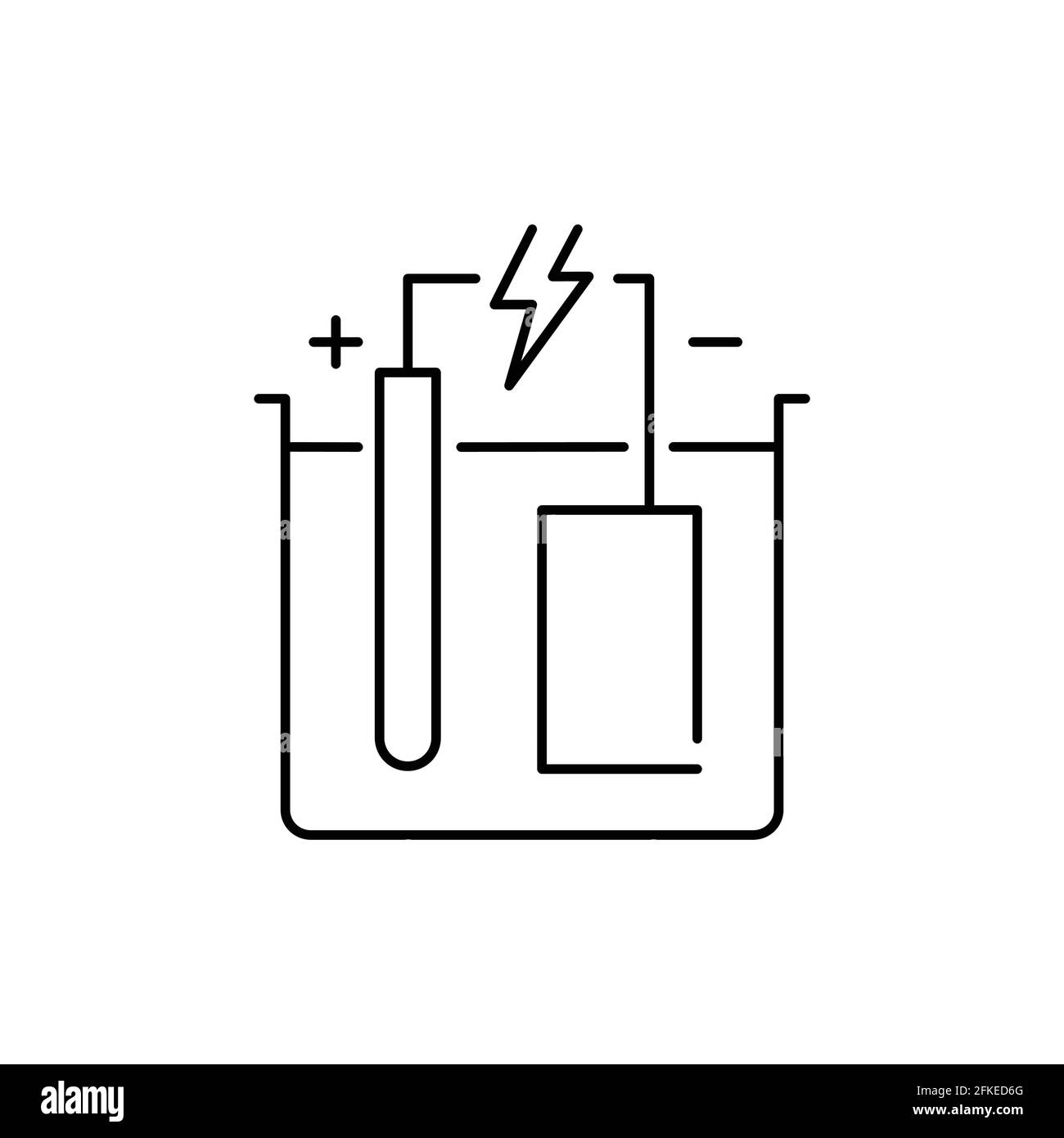 Symbol für die farbige Verzinkungslinie. Piktogramm für Webseite, mobile App, Promo. UI UX GUI Design-Element. Bearbeitbare Kontur. Stock Vektor