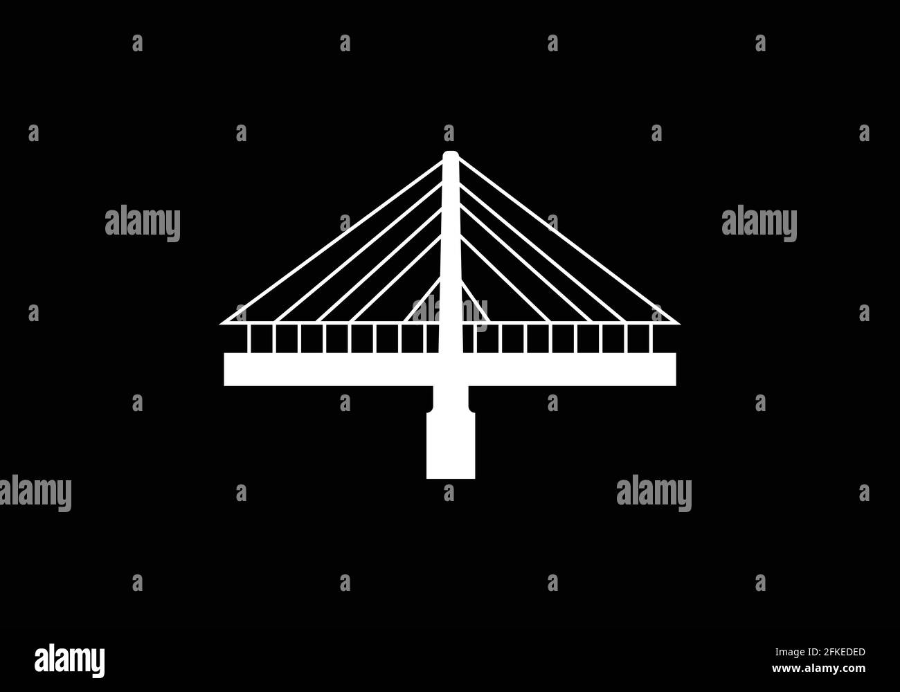 Bridge Logo Symbol Vektor Illustration Design Vorlage Stock Vektor