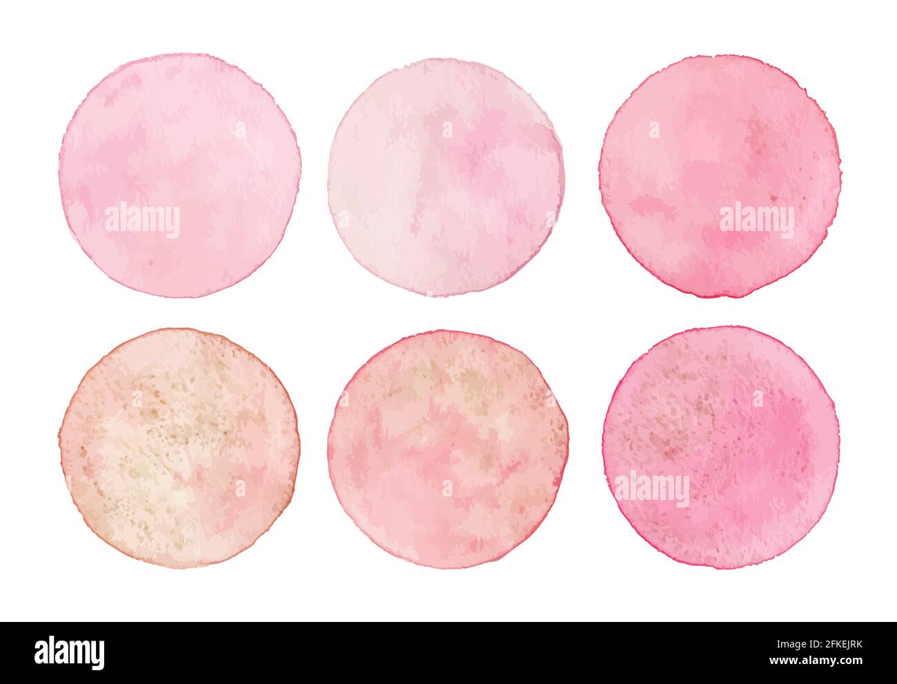 Aquarell Kreis Elemente für Designs. Vektor eps 10 Stock Vektor